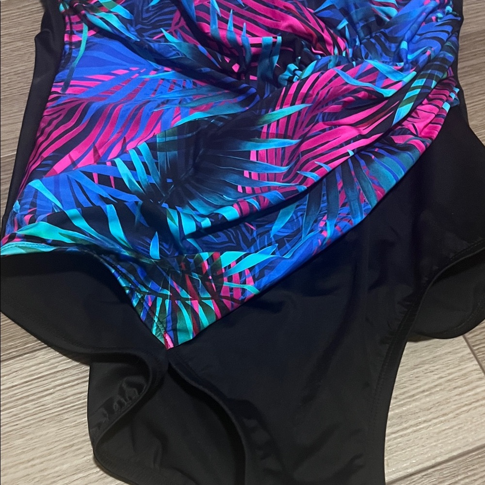 Miraclesuit One Piece in Vibrant Pink and Blue - Picture 3 of 7